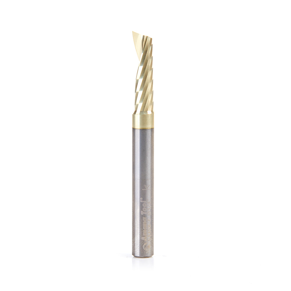 Amana Tool Solid Carbide Aluminum Spiral 'O' Flute CNC Zirconium Nitride (ZrN) Coated Router Bits