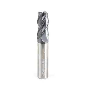 Amana Tool Solid Carbide CNC Variable Helix Square Bottom Router Bits / End Mills for Steel & Stainless Steel