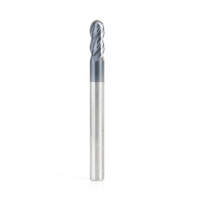 Amana Tool High Performance Solid Carbide CNC Steel, Stainless Steel & Composite Cutting Variable Spiral Ball Nose AlTiN Coated Router Bits/End Mills