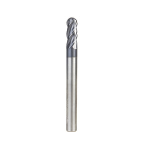 Amana Tool High Performance Solid Carbide CNC Steel, Stainless Steel & Composite Cutting Variable Spiral Ball Nose AlTiN Coated Router Bits/End Mills