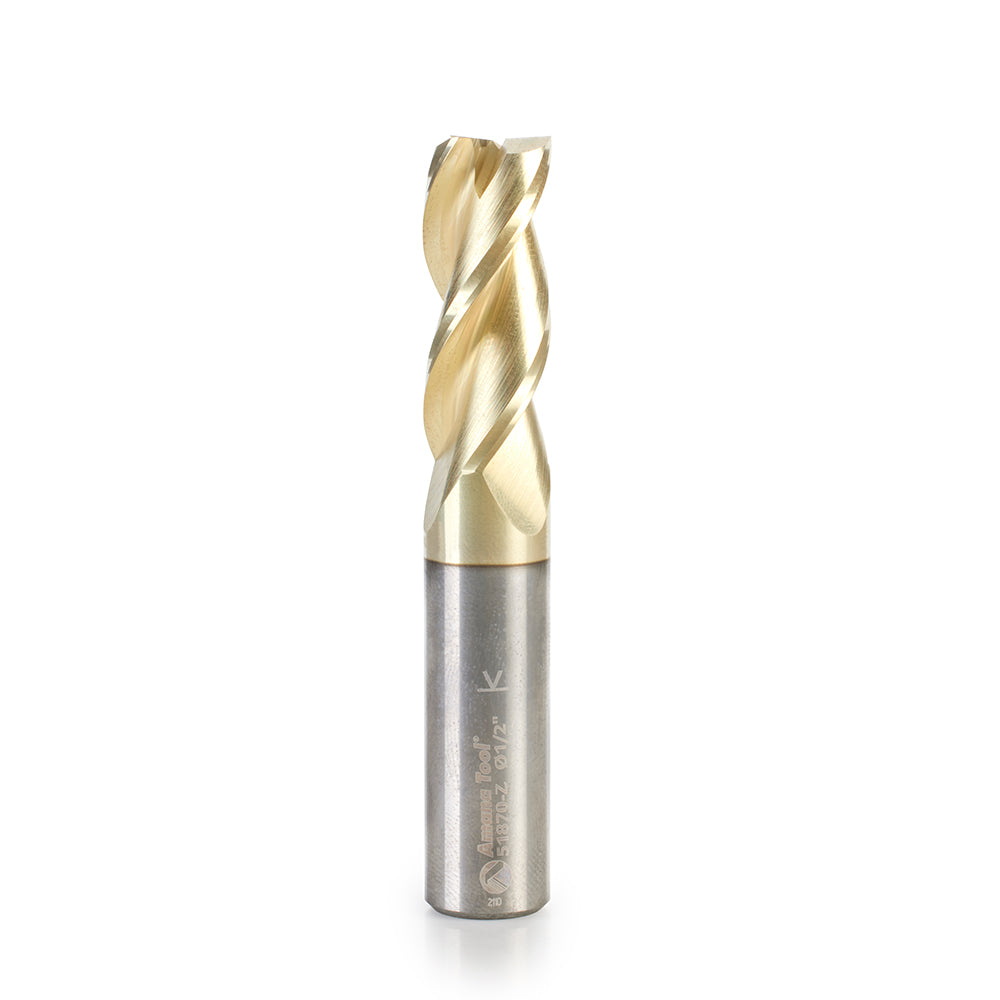 Amana Tool Solid Carbide Aluminum Radius Edge End Mill with ZrN coating