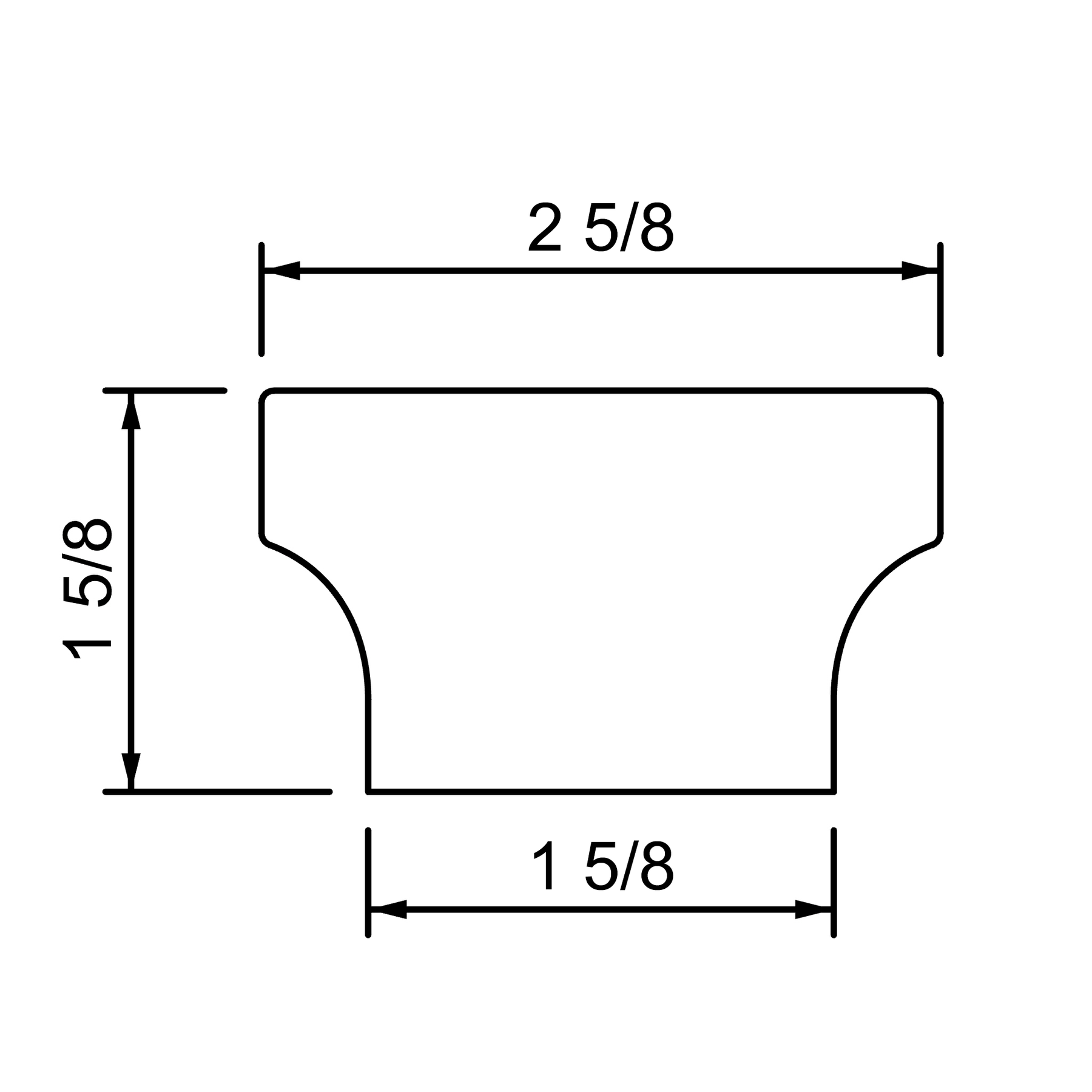 Fitting M8497-R (Rounded) - Straight Riser with Cap (2-Rise)