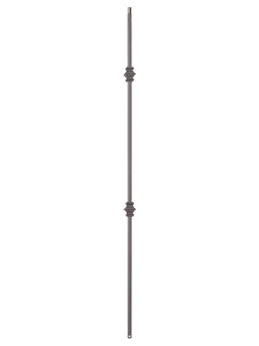 Iron Baluster 9007 - 1/2" Square - Double Knuckle