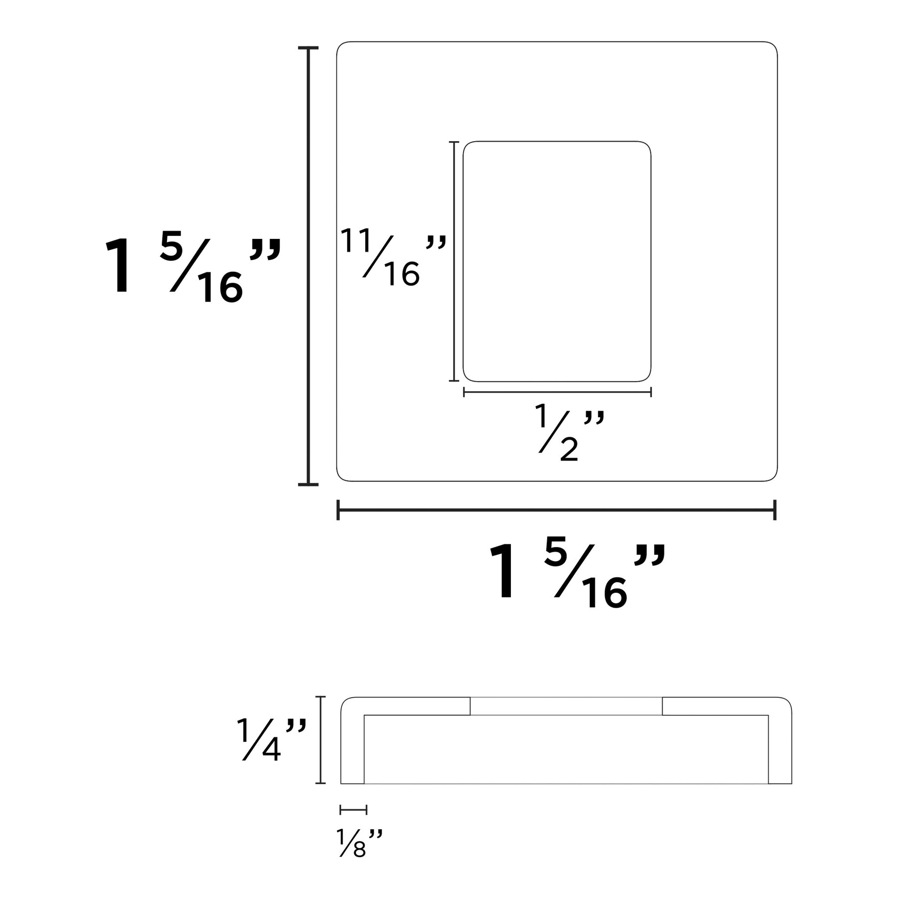 Baluster Shoe 9053RS - Square 1/2" - Square Rake Shoe