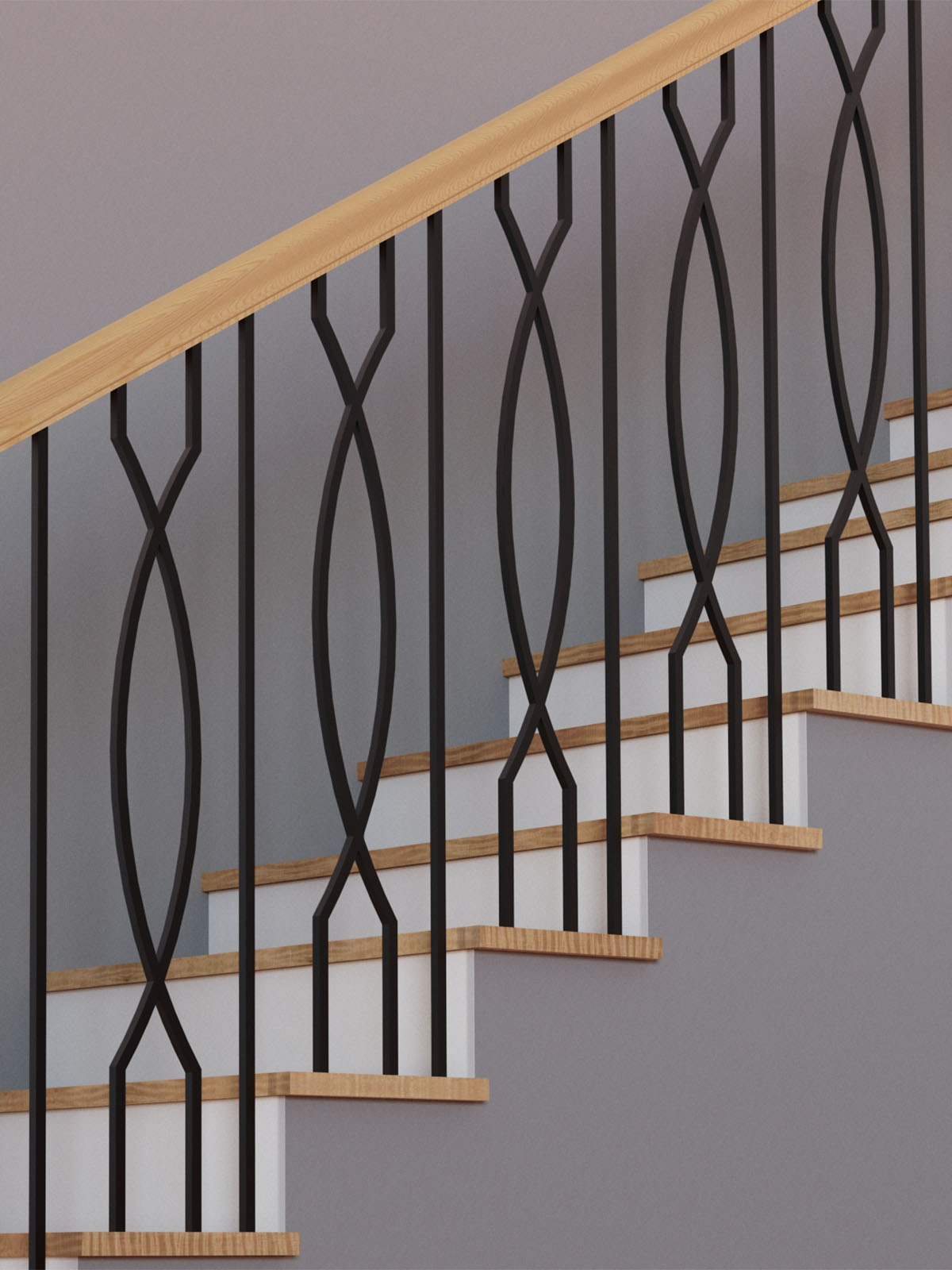 Iron Baluster 9095 - 1/2" Square - Double Helix