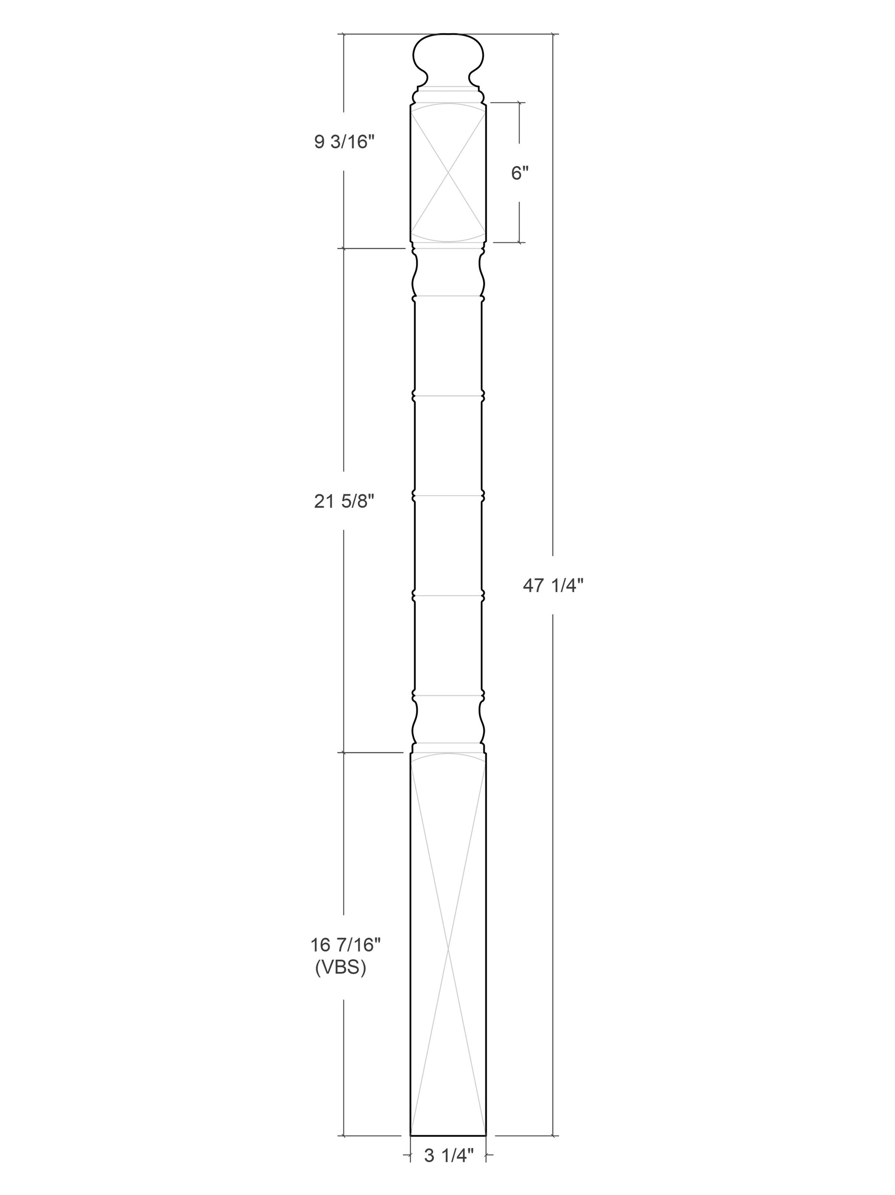 Bamboo Post to Post Newel