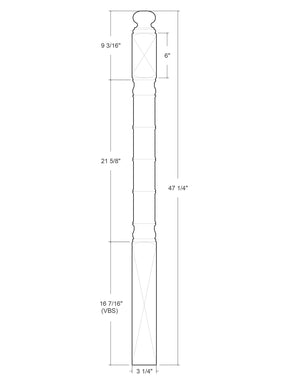 Bamboo Post to Post Newel