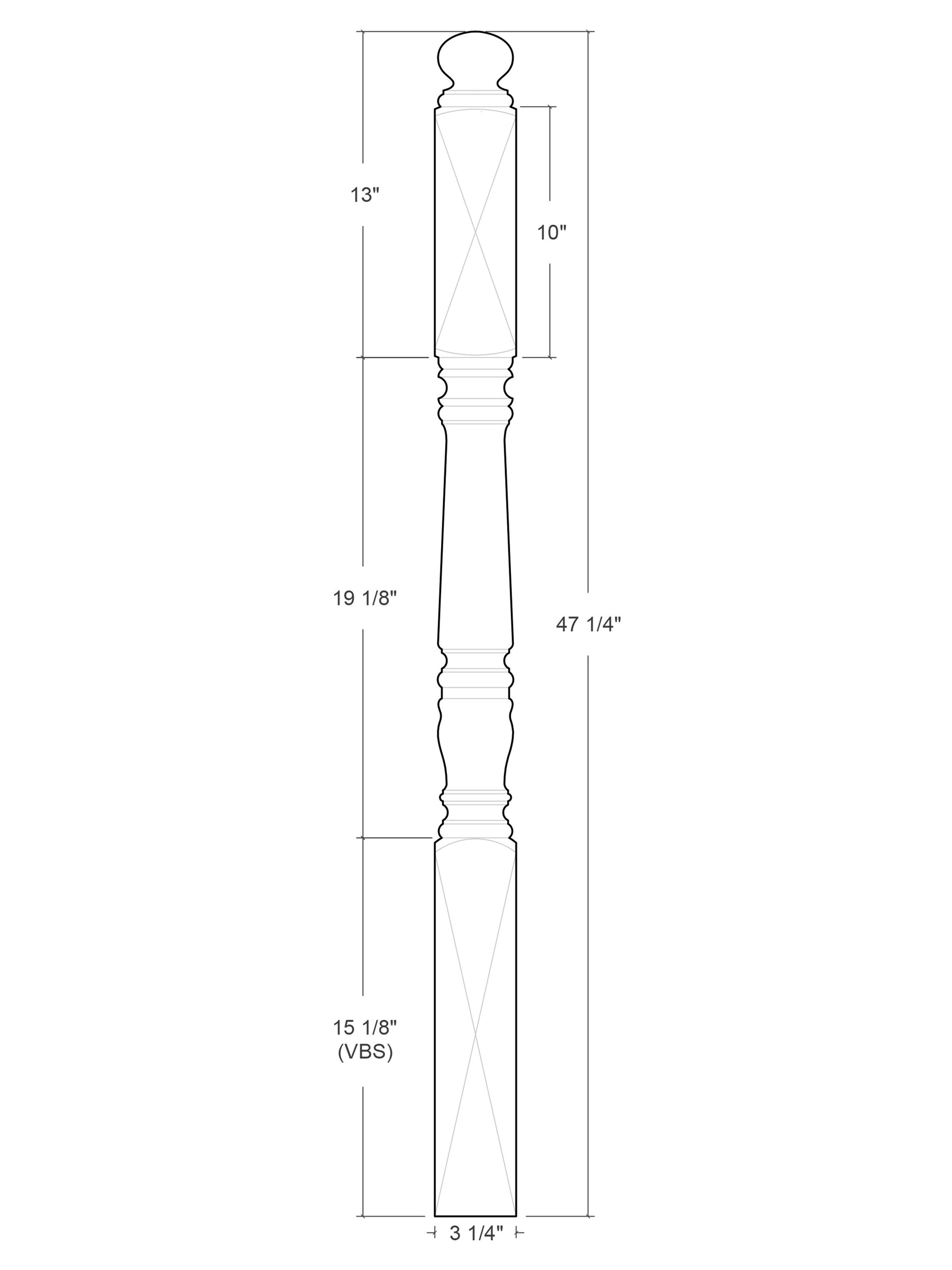 Broadway Post to Post Newel