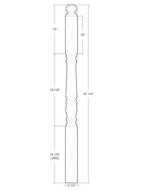 Broadway Post to Post Newel