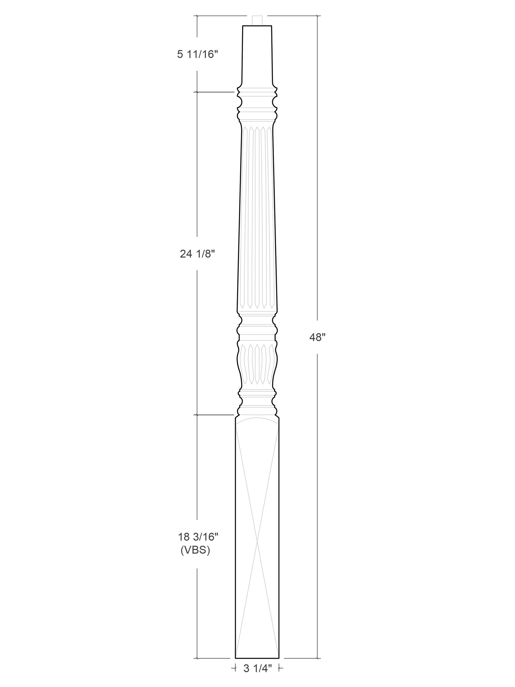 Broadway Over the Post Newel (Reeding)