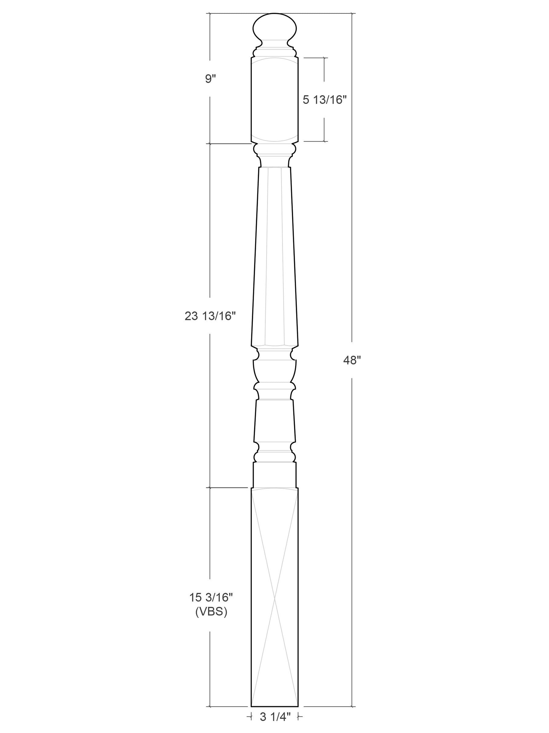 Brownstone Post to Post Newel