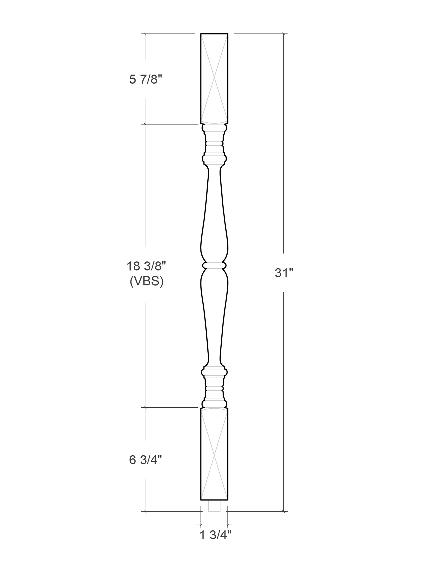 Central Park Baluster (Double Square)