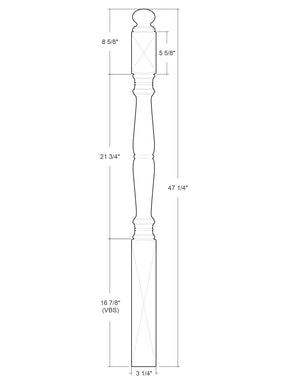 Central Park Post to Post Newel