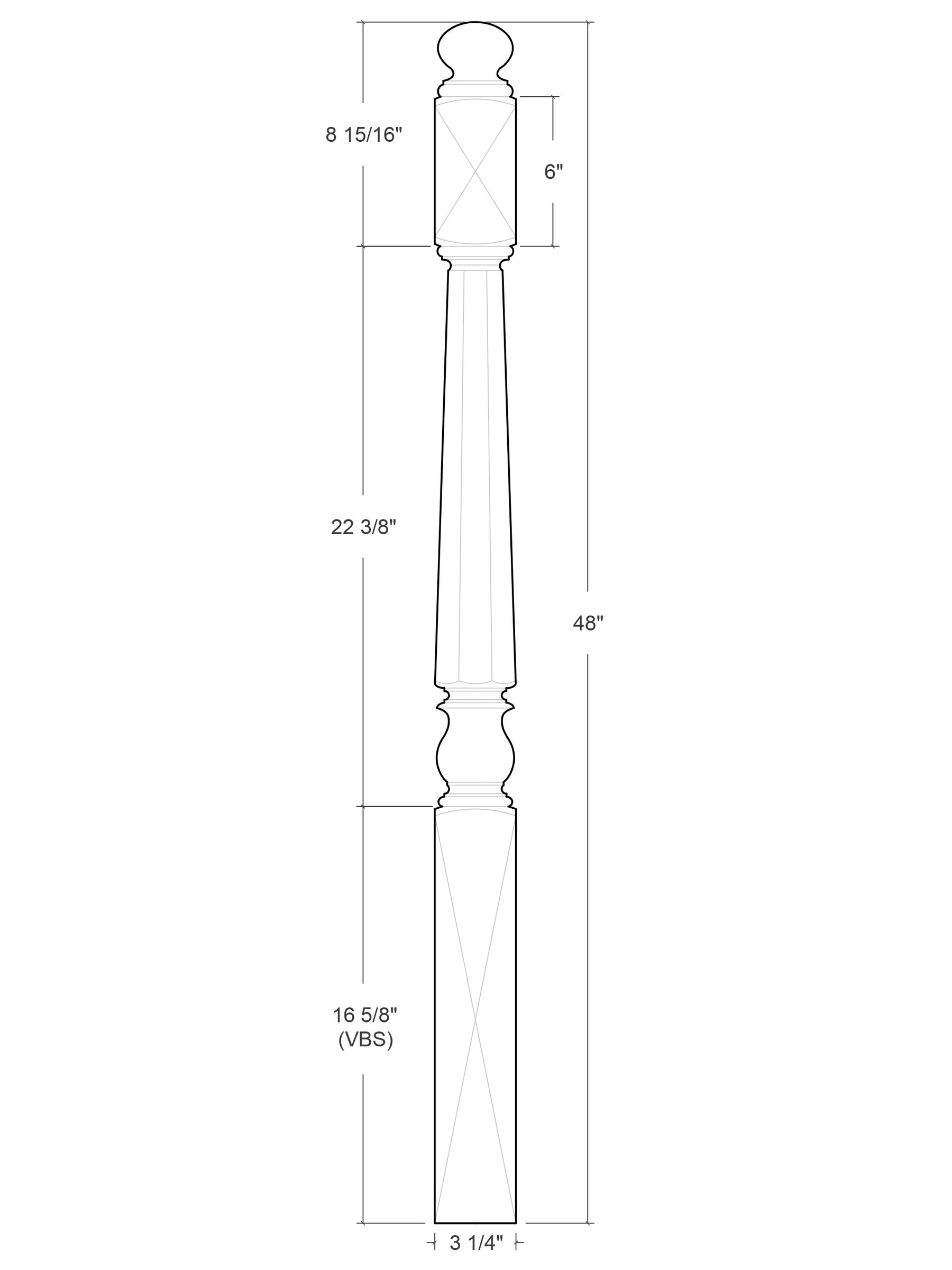 Golden Gate Post to Post Newel