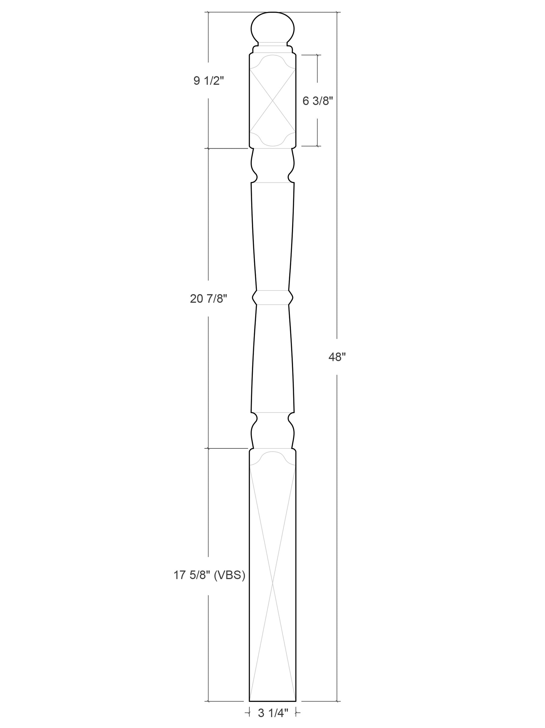 Manchester Post to Post Newel