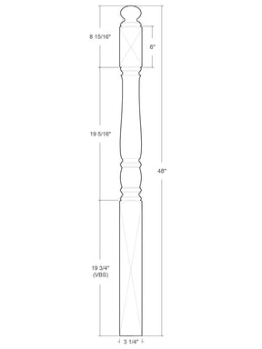 Milano Post to Post Newel