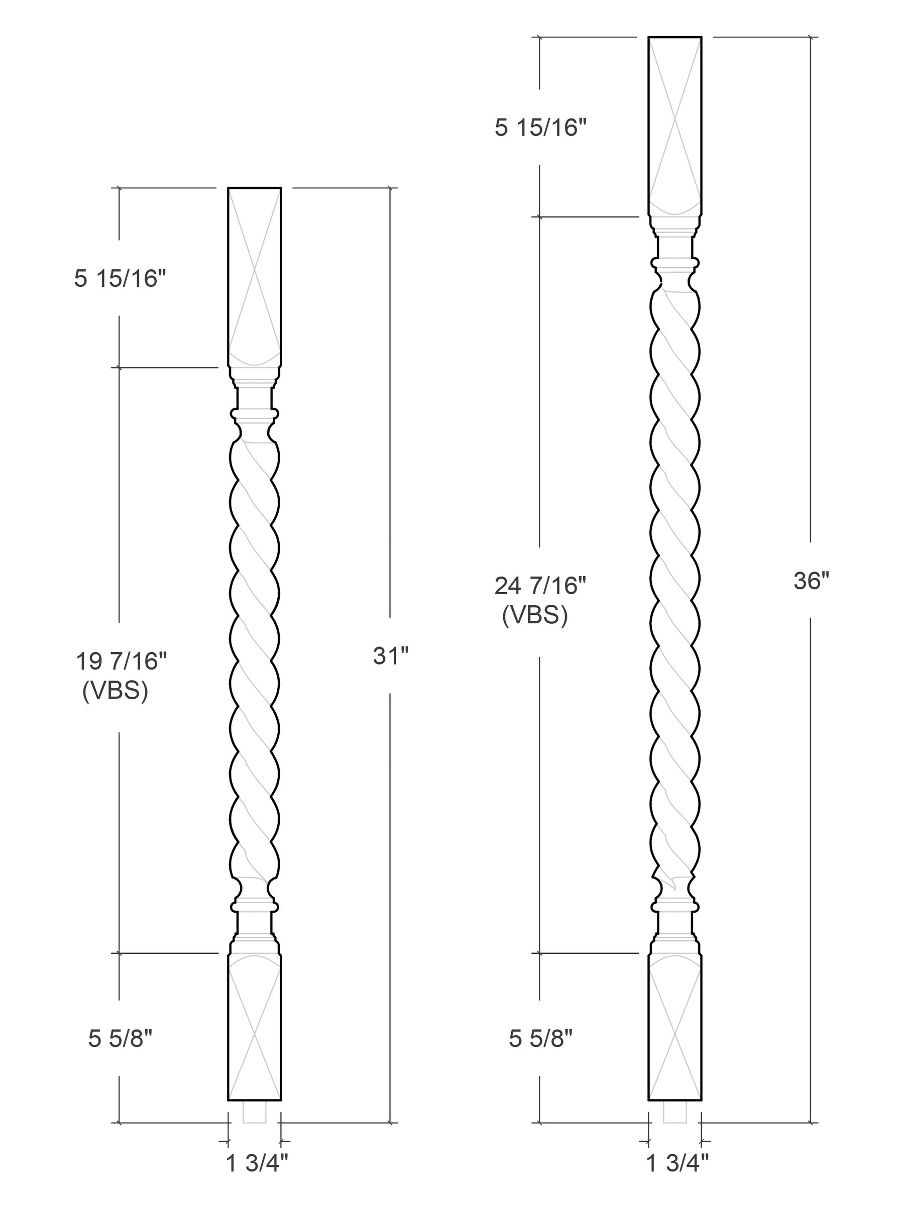 Napoleon Baluster (Barley Twist)