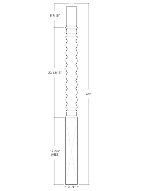 Napoleon Over the Post Newel (Barley Twist)