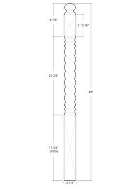 Napoleon Post to Post Newel (Barley Twist)