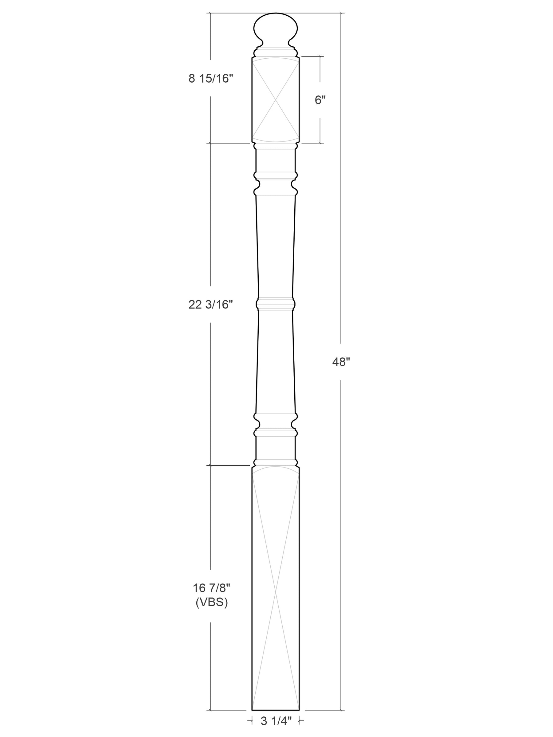 Paris Post to Post Newel