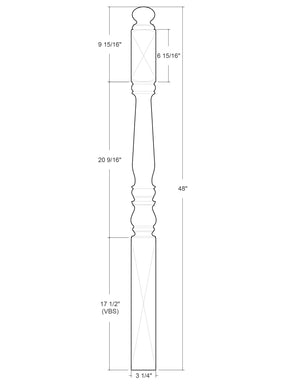 Park Ave Post to Post Newel