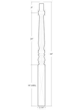 Park Ave Over the Post Newel (Reeding)