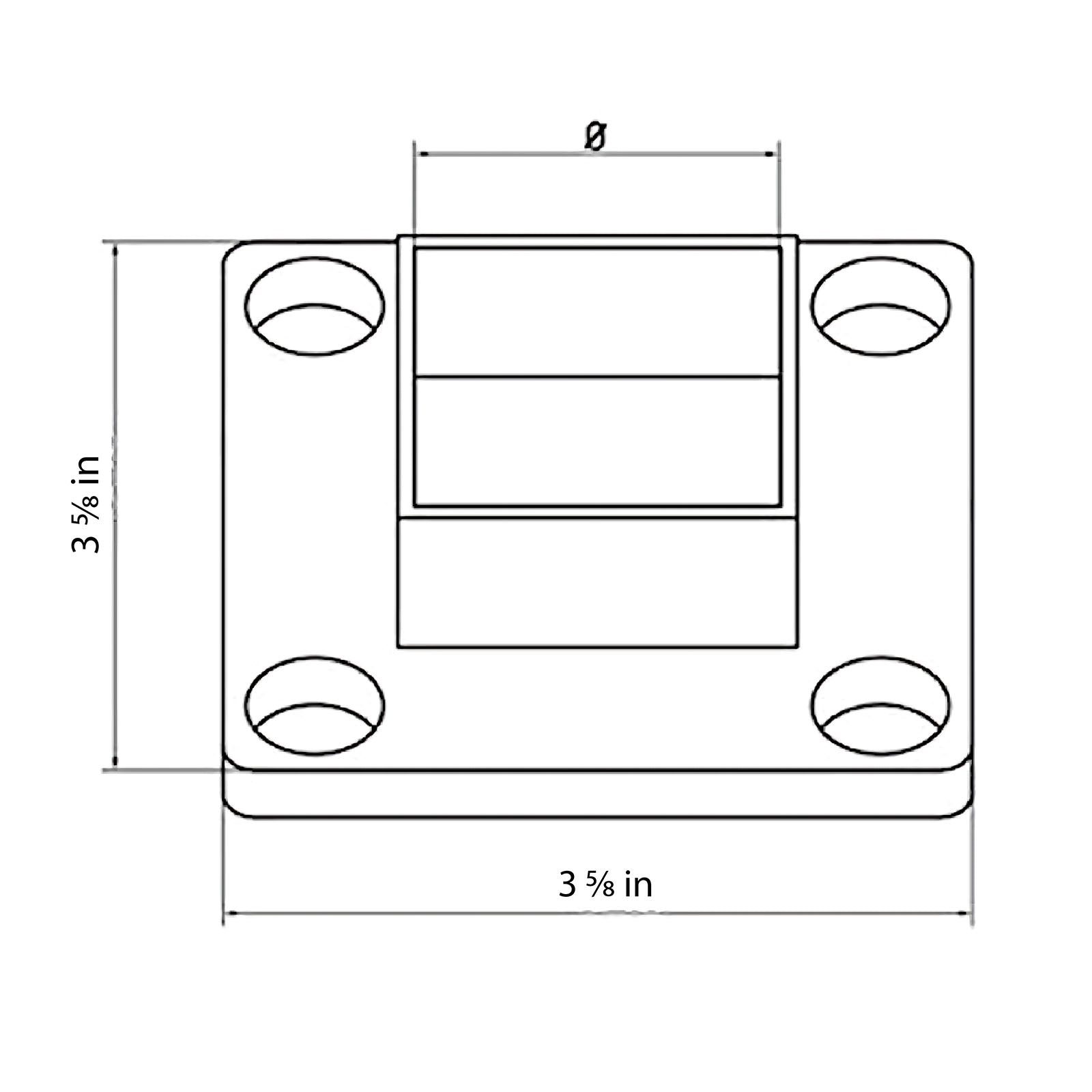 STLX-WF001 Floor/Wall Mount Handrail Flange 40x40mm