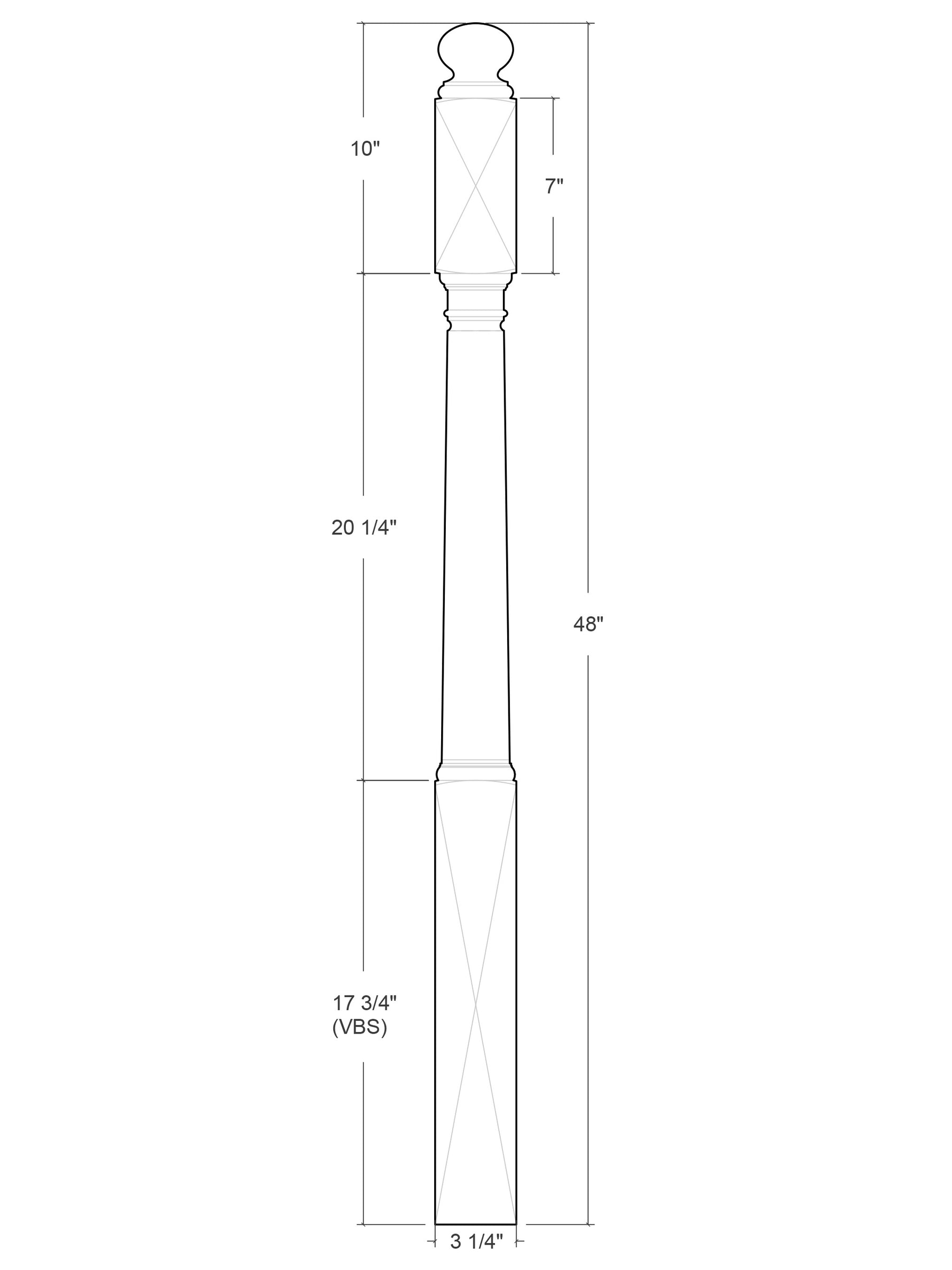 Tropicana Post to Post Newel