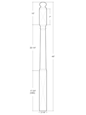 Tropicana Post to Post Newel