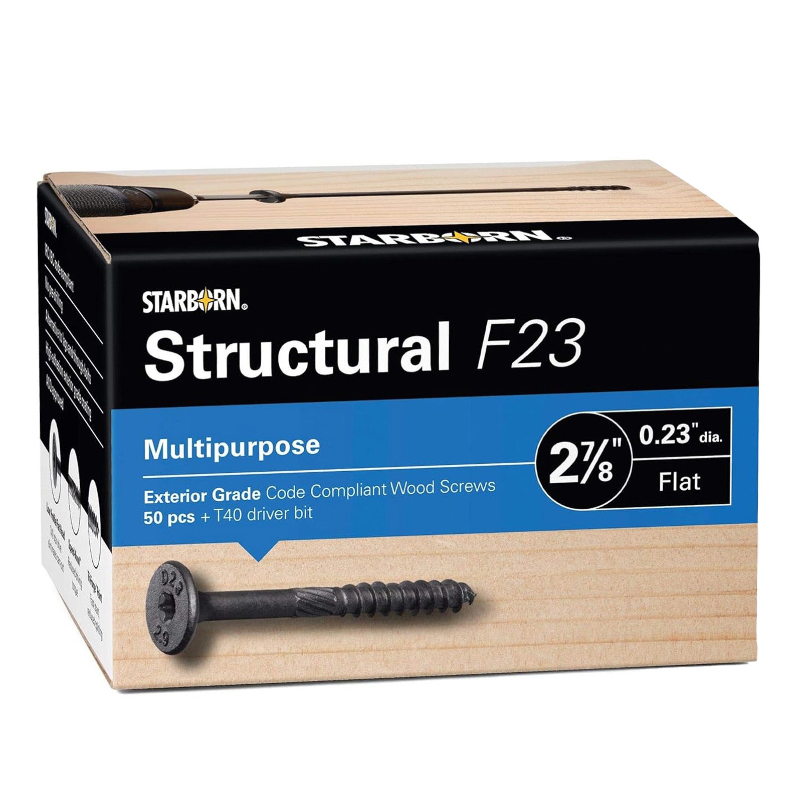 Starborn Structural F23 Deck Ledger / Multipurpose Wood Screws