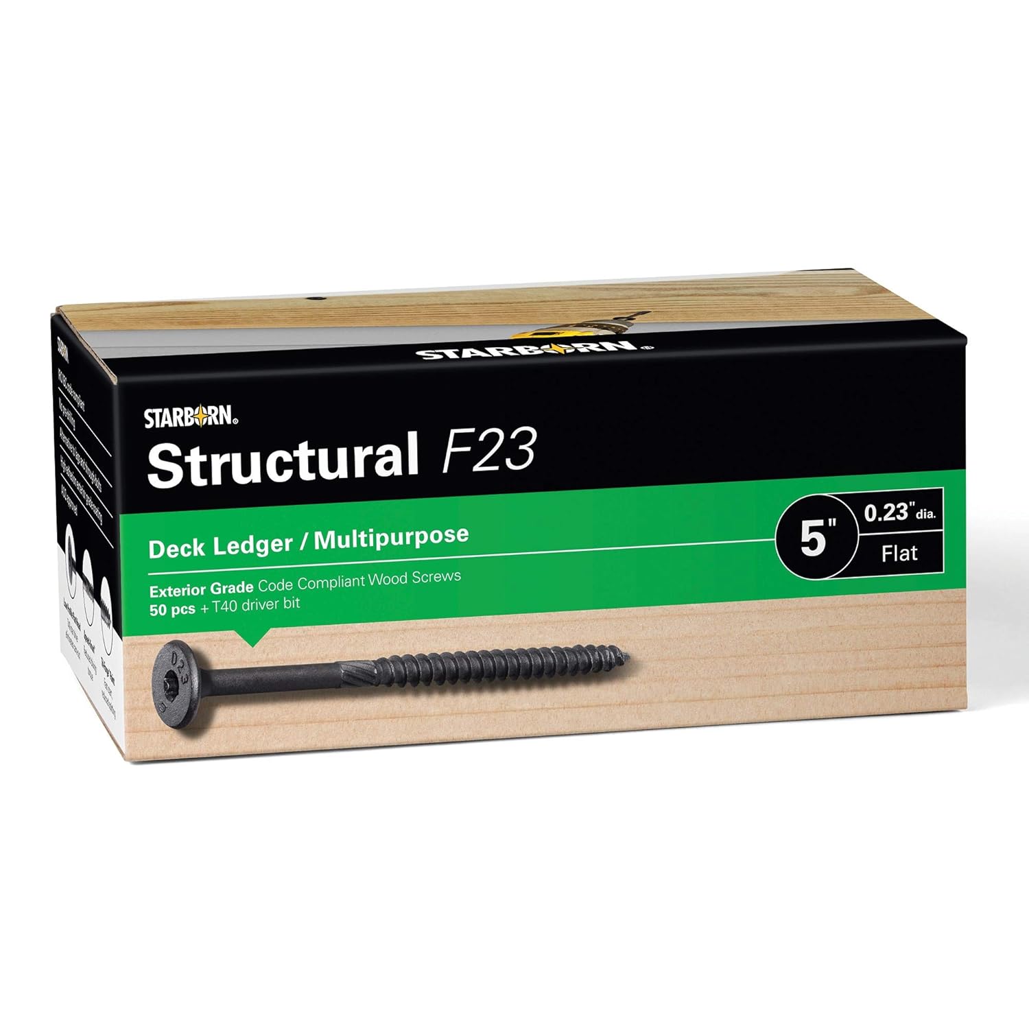 Starborn Structural F23 Deck Ledger / Multipurpose Wood Screws