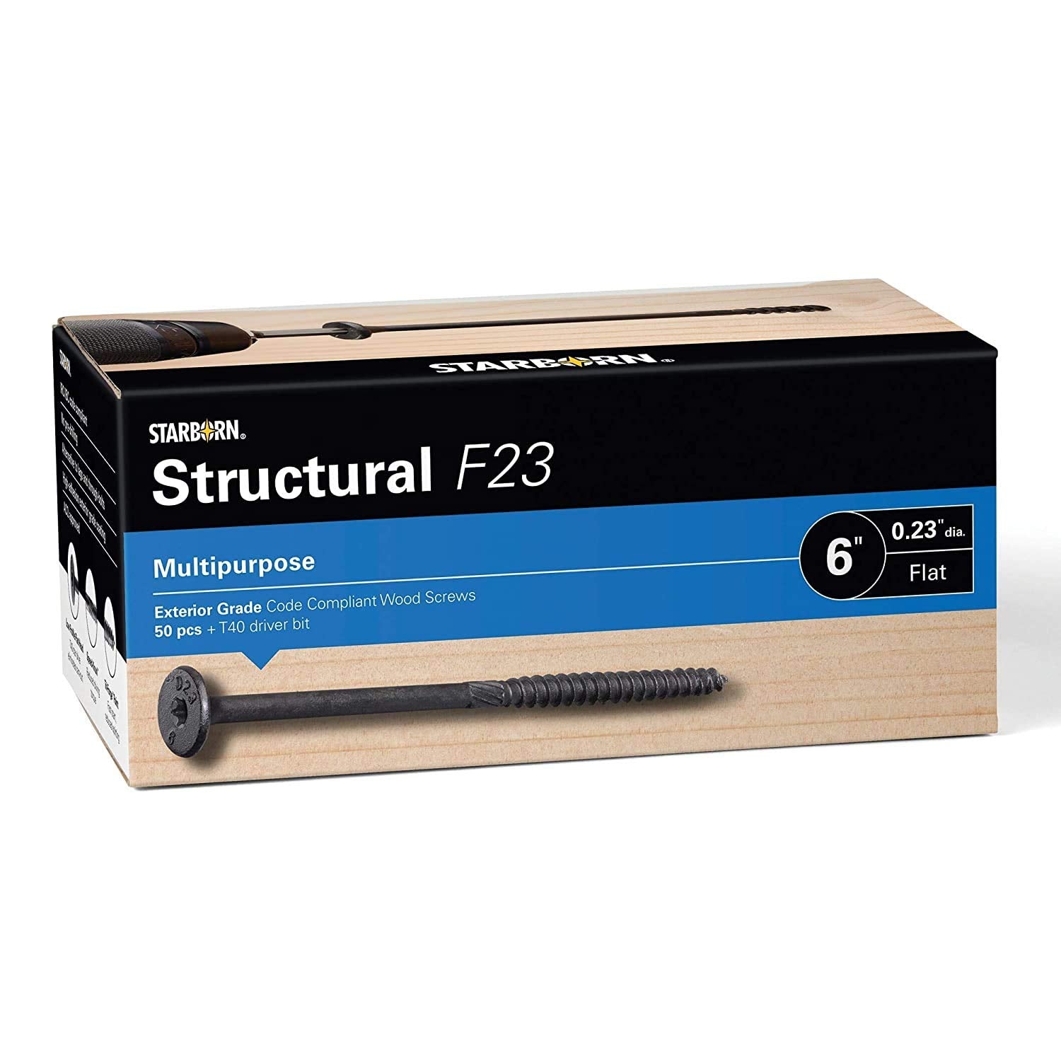 Starborn Structural F23 Deck Ledger / Multipurpose Wood Screws