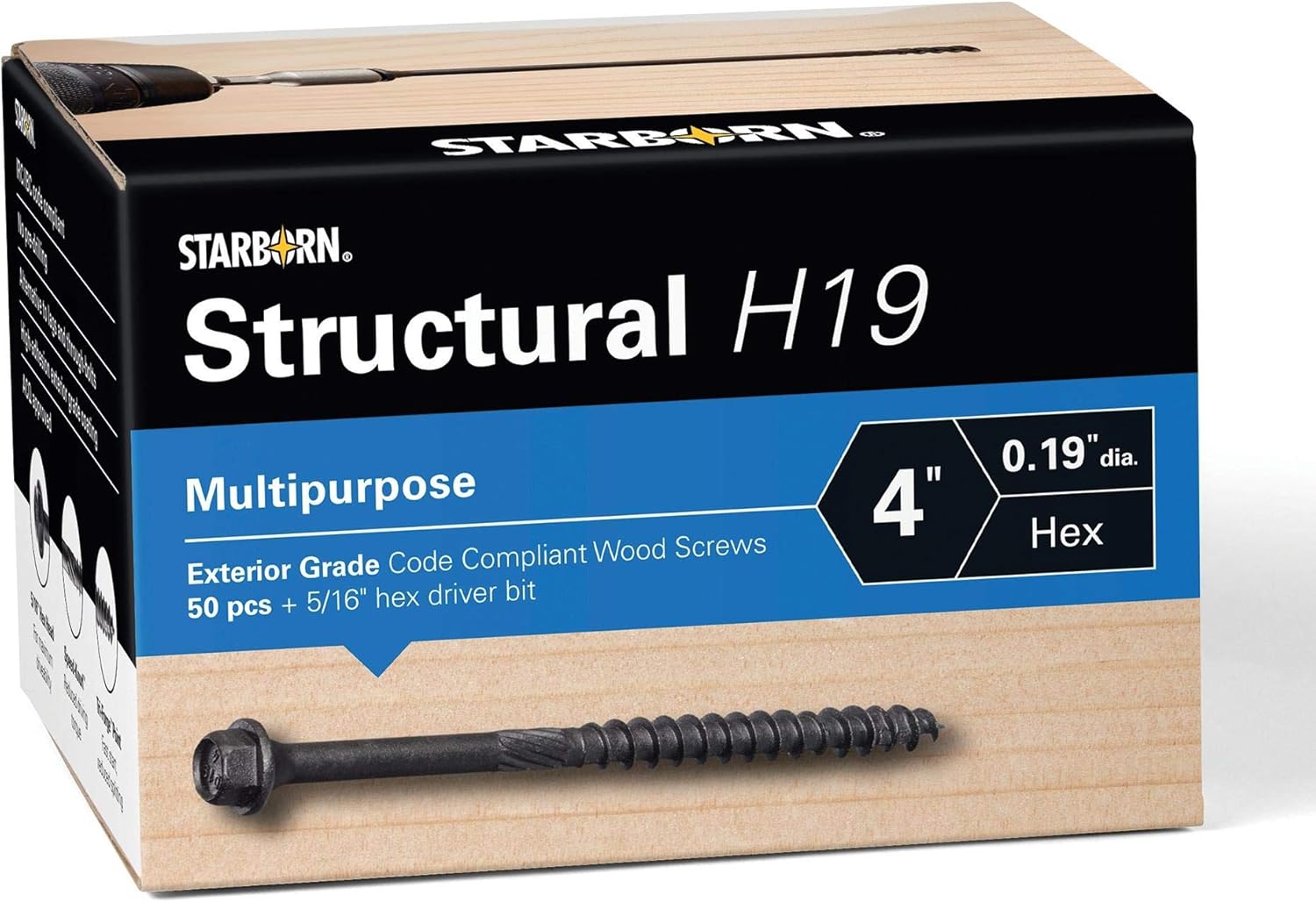 Starborn Structural H19 Multipurpose Wood Screws