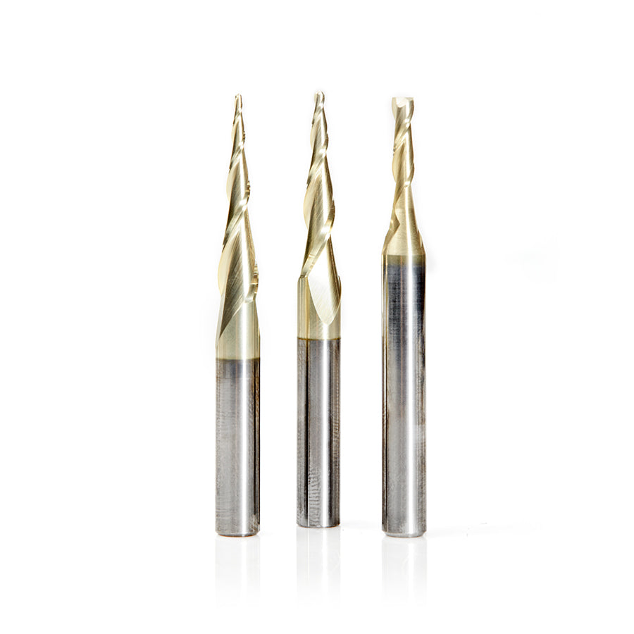 #option_AMS-110 3-Pc CNC Up-Cut SpiralBall Nose & Flat Bottom 1/4 Inch Shank Set, Includes 1mm, 1/16 & 1/8 Dias