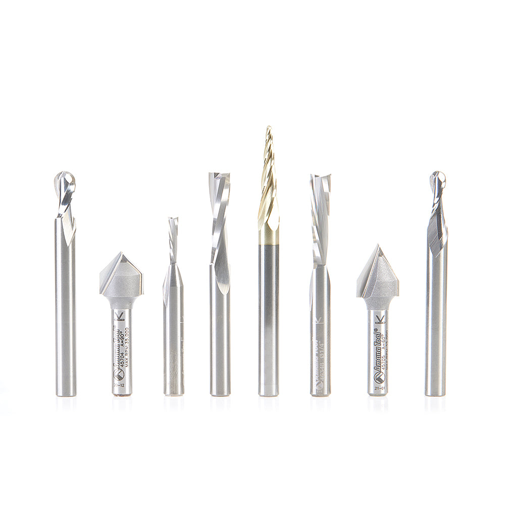 #option_AMS-134-B 8-Pc General Purpose CNC Router Bit Collection, 1/4 Inch Shank