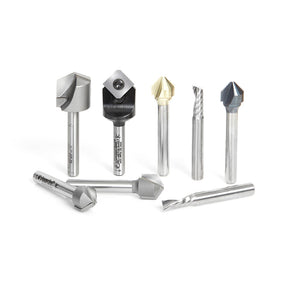 Amana Tool Double Edge Folding ‘V’ & Rectangular Groove Router Bits for Aluminum Composite Material (ACM) Panels