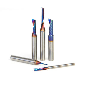 Amana Tool Solid Carbide Spektra™ Extreme Tool Life Coated Spiral 'O' Flute Plastic Cutting CNC Router Bits