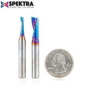 Amana Tool Solid Carbide Spektra™ Extreme Tool Life Coated Spiral 'O' Flute Plastic Cutting CNC Router Bits