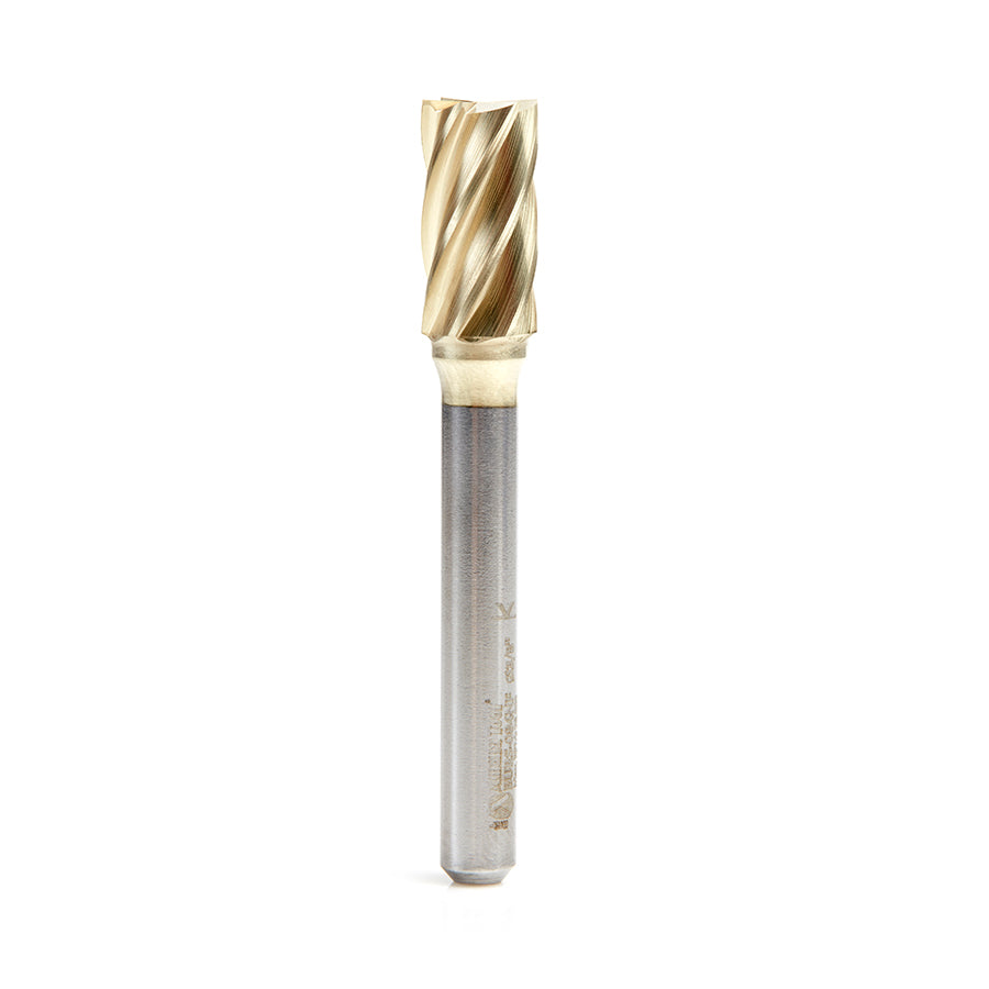 #option_BURS-084NF - w End Cut 3/8 Dia x 3/4 x 1/4 Shank Non-Ferrous ZrN Coated SB