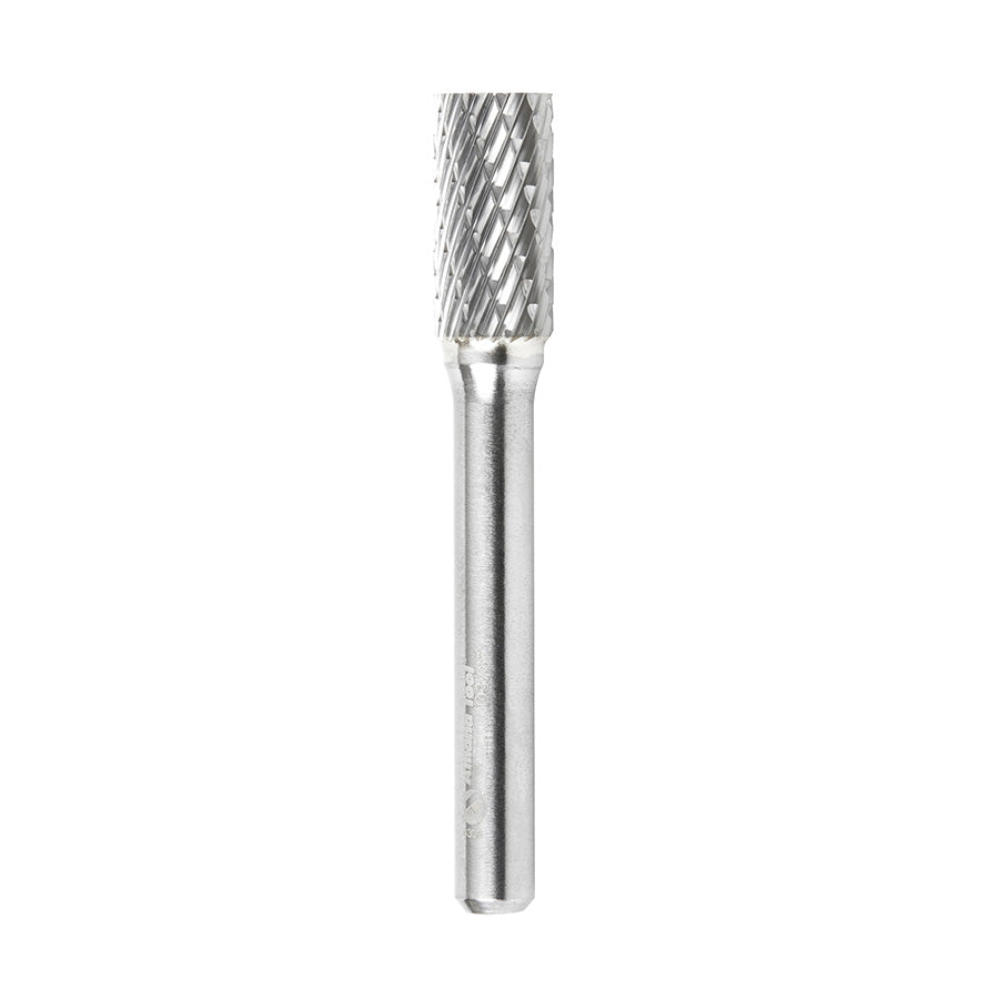 Amana Tool SA Burrs Solid Carbide Head Brazed into Steel Shank Cylindrical Shape with No End Double Cut Burr Bits