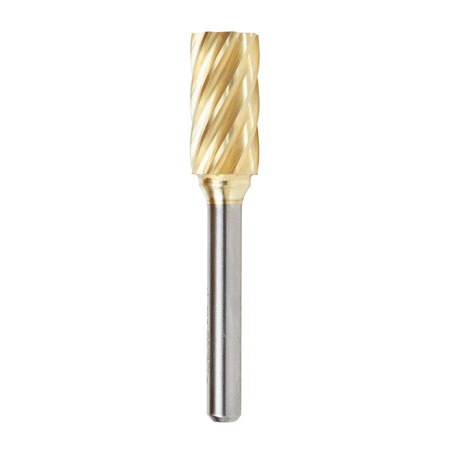 #option_BURS-104NF - w No End Cut 1/2 Dia x 1 x 1/4 Shank Non-Ferrous ZrN Coated SA