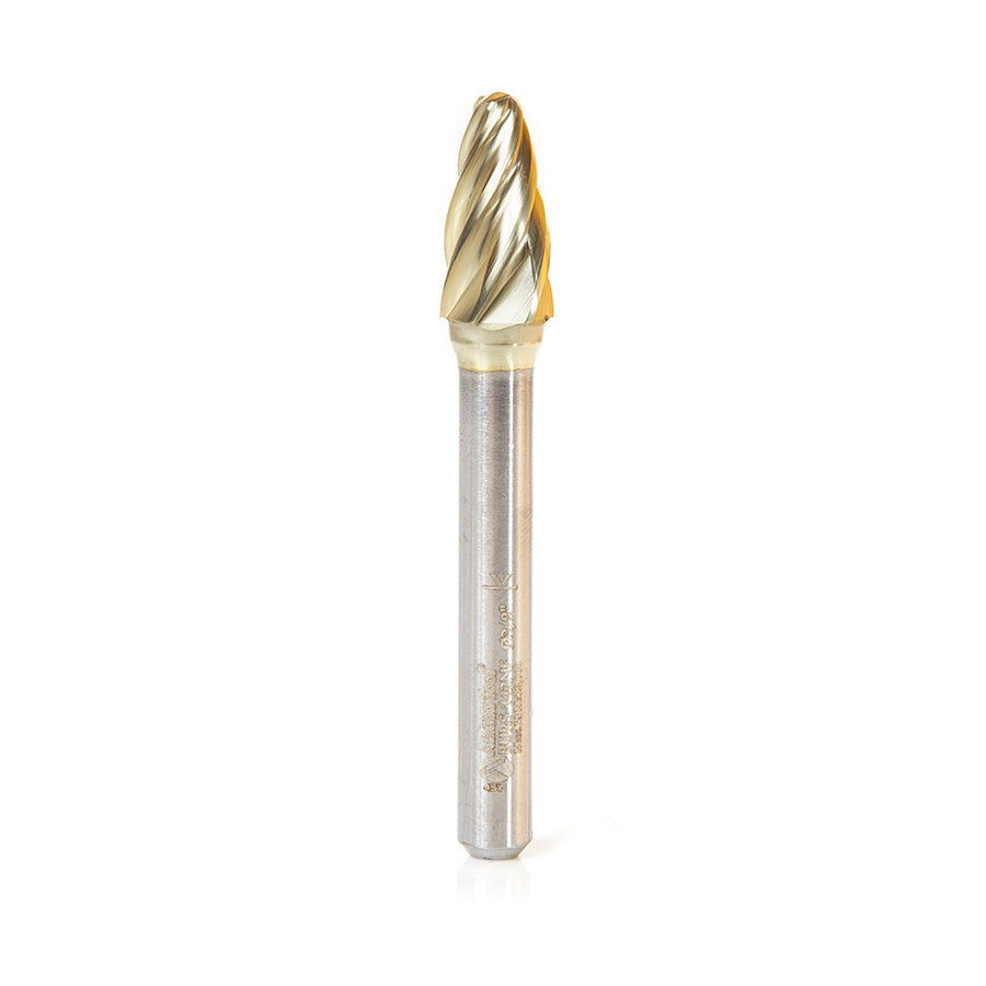 #option_BURS-142NF - 3/8 Dia x 3/4 x 1/4 Shank Non-Ferrous ZrN Coated SF