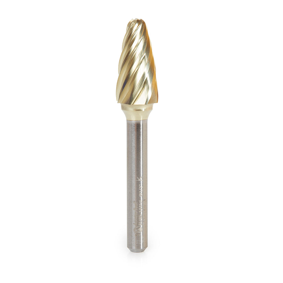 #option_BURS-144NF - 1/2 Dia x 1 x 1/4 Shank Non-Ferrous ZrN Coated SF