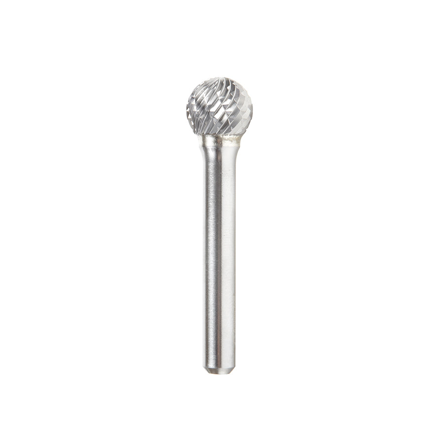 Amana Tool SD Burrs Solid Carbide Head Brazed into Steel Shank Ball Shape Double Cut Burr Bit