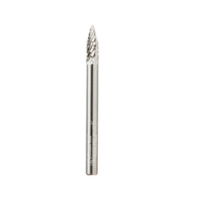 Amana Tool SG Burrs Solid Carbide Head Brazed into Steel Shank Pointed Tree Shape Double Cut Burr Bits