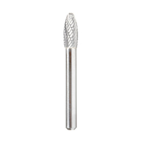 Amana Tool SH Burrs Solid Carbide Head Brazed into Steel Shank Flame Shape Double Cut Burr Bits