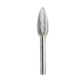 Amana Tool SH Burrs Solid Carbide Head Brazed into Steel Shank Flame Shape Double Cut Burr Bits