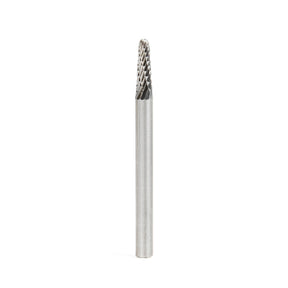 Amana Tool SL Burrs Solid Carbide Head Brazed into Steel Shank Radius Cone Shape Double Cut Burr Bits