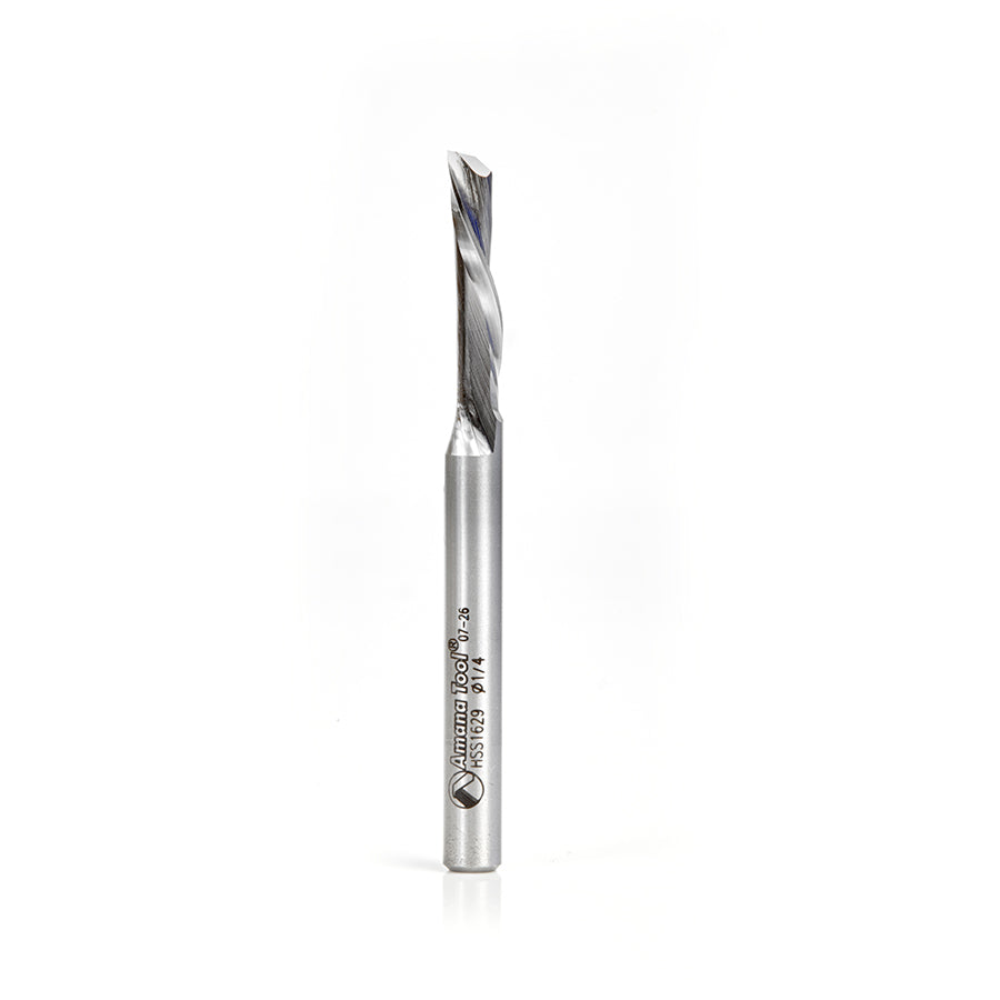 Amana Tool High Speed Steel (HSS) Single & Double Flute Aluminum Cutting Spiral Router Bits