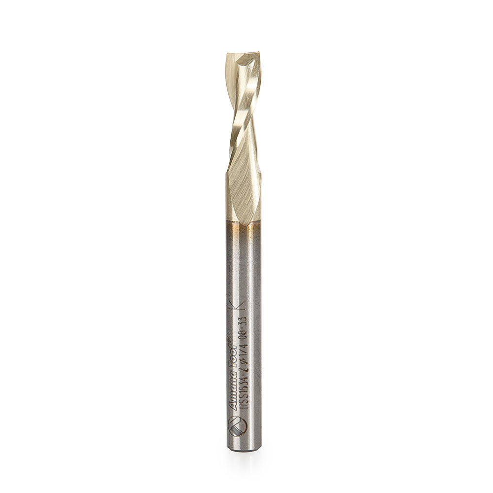 Amana Tool High Speed Steel (HSS) Single & Double Flute Aluminum Cutting Spiral Router Bits